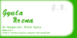 gyula mrena business card